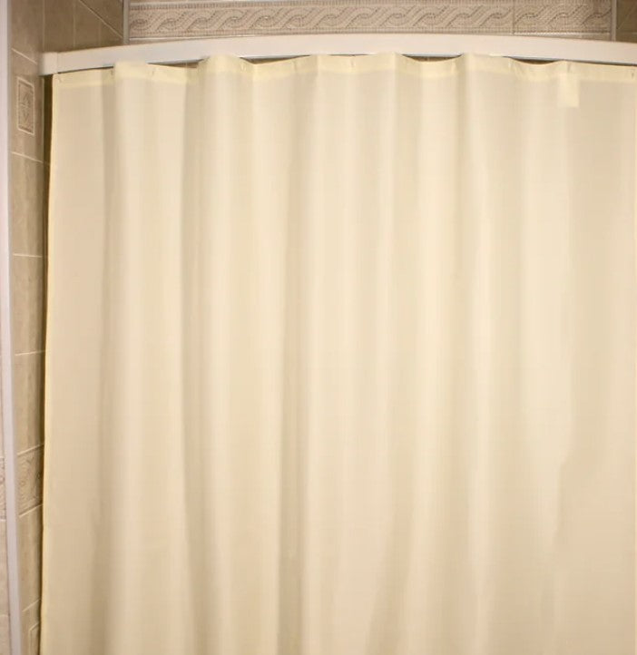 Kartri NYCH7272 Nylon Shower Curtain with Sewn Eyelets, White or Beige, 72