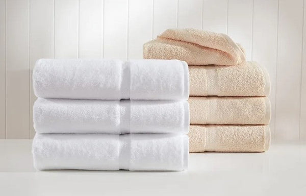 Hospitality Towels - White and Beige