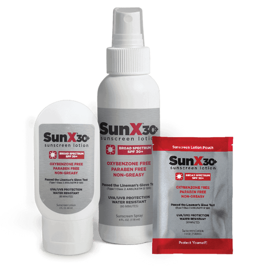 CoreTex Sun X SPF 30+ Broad Spectrum Sunscreen - Single Dose Lotion with Dry Towelette