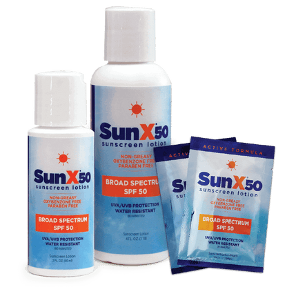 CoreTex Sun X SPF 50+ Broad Spectrum Sunscreen - Single Dose Lotion Packet with Dry Towelette