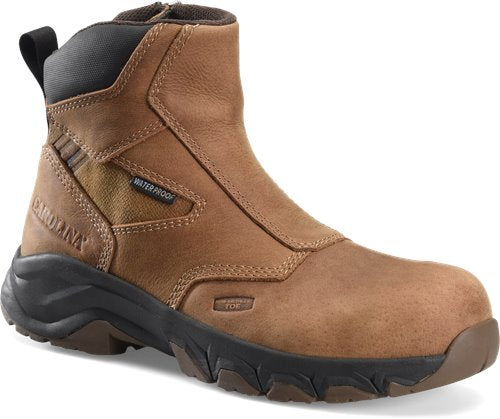 Carolina CA5550 Men’s Subframe 6” Lightweight Waterproof Side-Zipper Comp Toe Work Boot - Brown