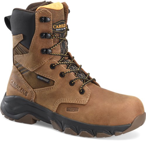 Carolina CA5552 Men’s Subframe 8” Lightweight Waterproof Comp Toe Work Boot - Brown