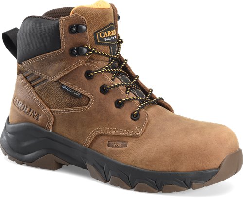 Carolina CA5551 Men’s Subframe 6” Lightweight Waterproof Comp Toe Work Boot - Brown