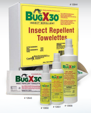 CoreTex Bug X 30 Insect Repellent - Single Dose Towelettes