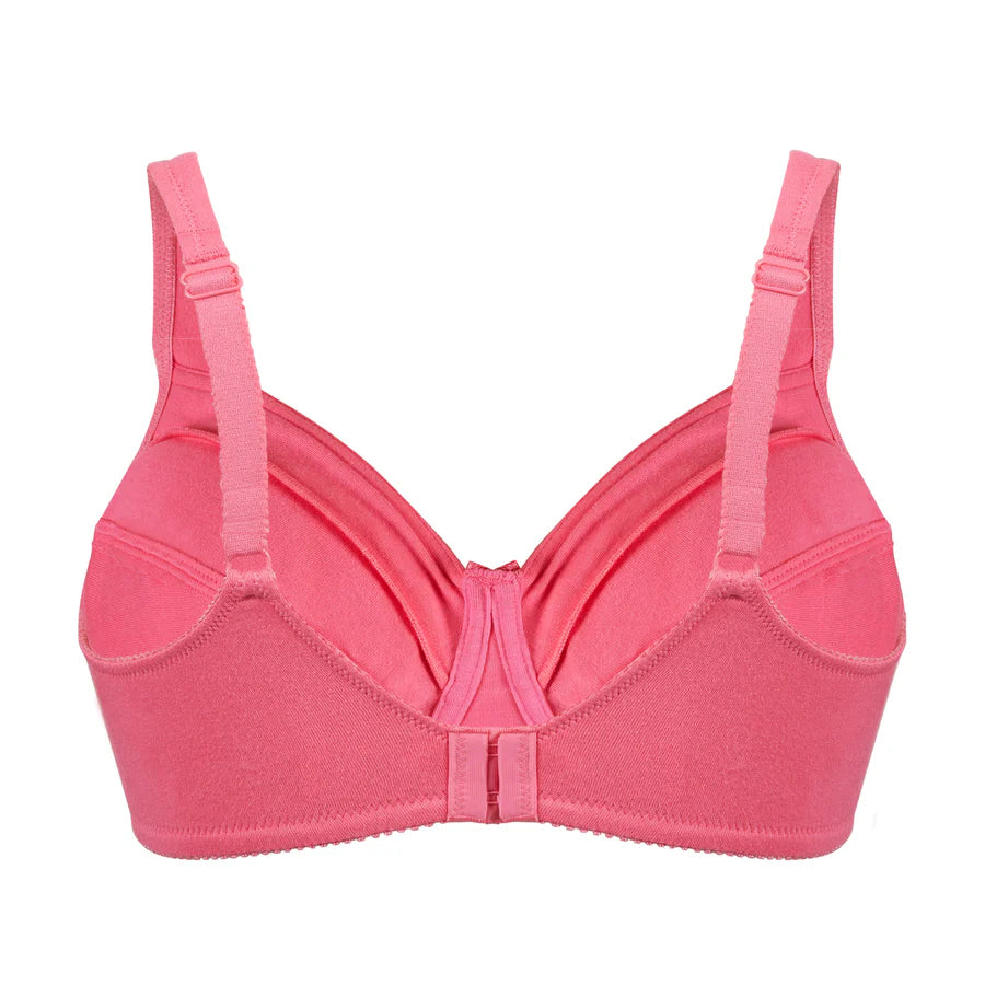 Bestform 5006715 Satin Trim Wireless Cotton Bra with Unlined Cups
