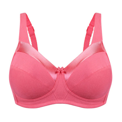 Bestform 5006715 Satin Trim Wireless Cotton Bra with Unlined Cups