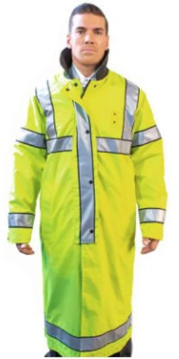 Anchor Uniform 02230 Aqua Control 49" High-Visibility Reversible Raincoat