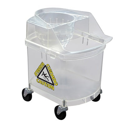 Prison Safe 26 Quart Clear Mop Bucket and Wringer