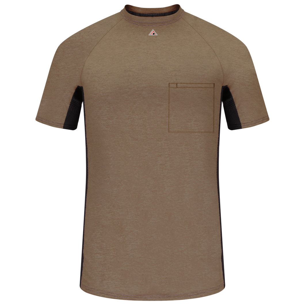 Bulwark MPS4 Men's FR Short Sleeve Base Layer with Concealed Chest Pocket