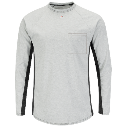 Bulwark MPS8 Men's FR Long Sleeve Base Layer with Concealed Chest Pocket