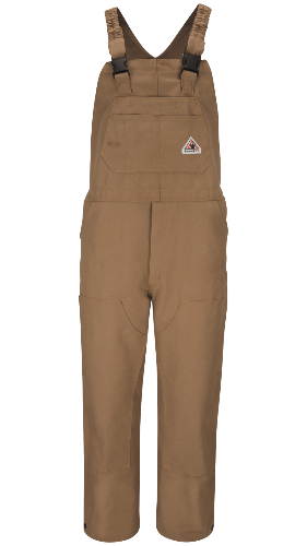 Bulwark BLF6BD Brown Duck Heavyweight Unlined Bib Overall with Leg Zippers (HRC 2 - 16 cal)