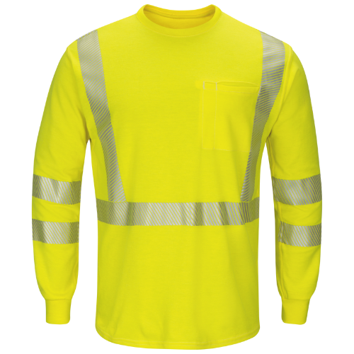 Bulwark SMK8-INSECT Hi-Visibility Lightweight Long Sleeve T-Shirt with Insect Shield