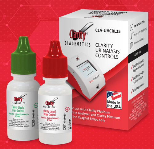 Clarity Diagnostics CLA-UHCRL25 Clarity Platinum Urinalyis Liquid Controls