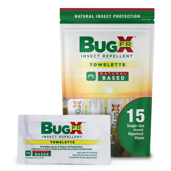 CoreTex Bug X FR Insect Repellent without Deet, Single Dose Towelettes
