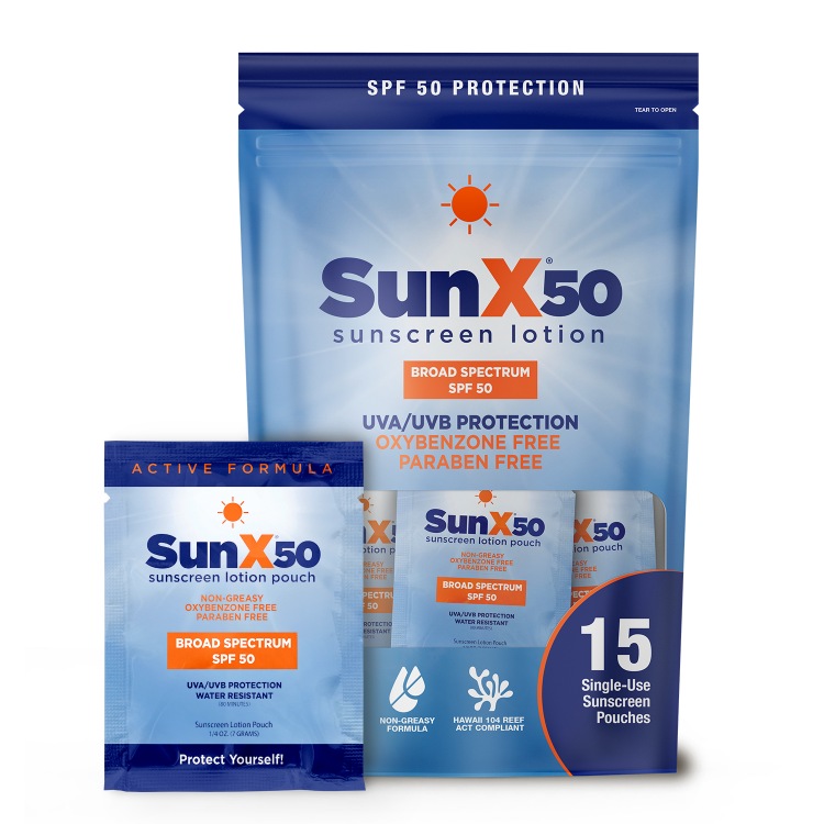 CoreTex Sun X SPF 50+ Broad Spectrum Sunscreen Lotion Packets