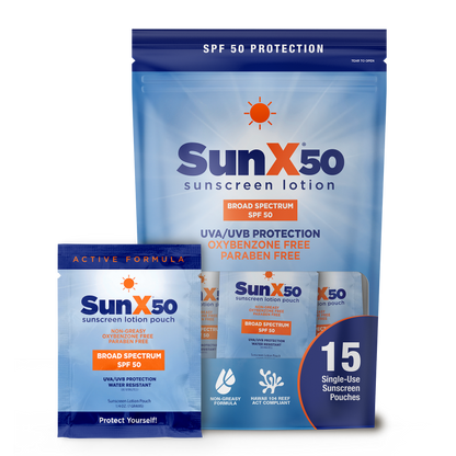 CoreTex Sun X SPF 50+ Broad Spectrum Sunscreen Lotion Packets