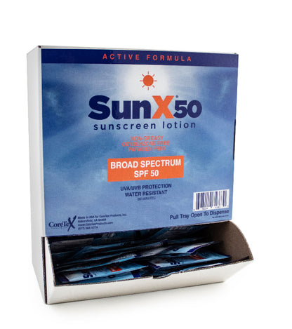 CoreTex Sun X SPF 50+ Broad Spectrum Sunscreen Lotion Packets
