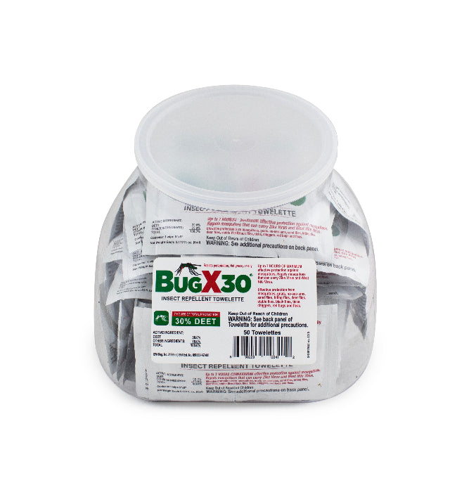CoreTex Bug X 30 Insect Repellent - Single Dose Towelettes