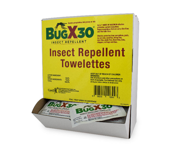 CoreTex Bug X 30 Insect Repellent - Single Dose Towelettes