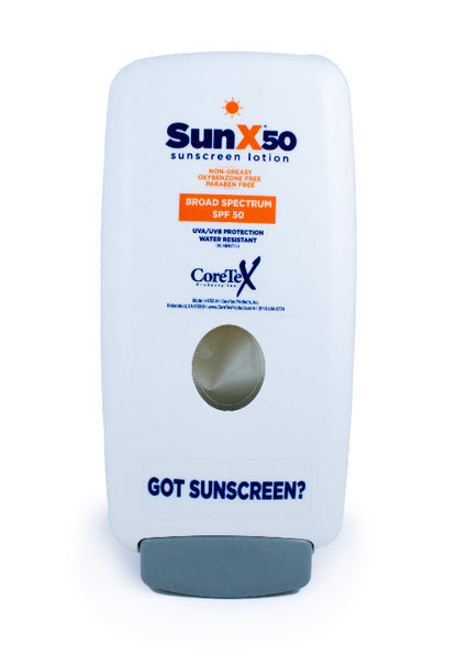 CoreTex Sun X SPF 50+ Broad Spectrum Sunscreen, Wallmount Dispenser Refills