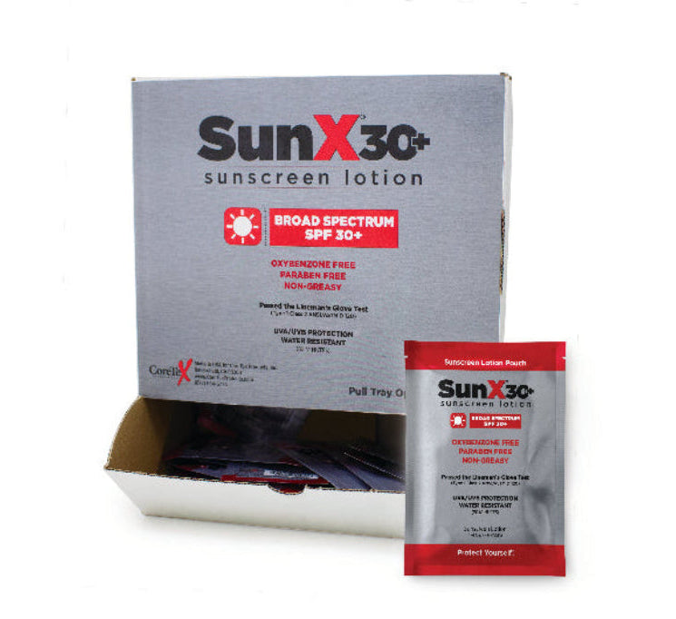 CoreTex Sun X SPF 30+ Broad Spectrum Sunscreen, Single Dose Lotion Packets