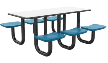 Cortech Durable Anchor Table - 6 Seat, 30"x72" Rectangle Top