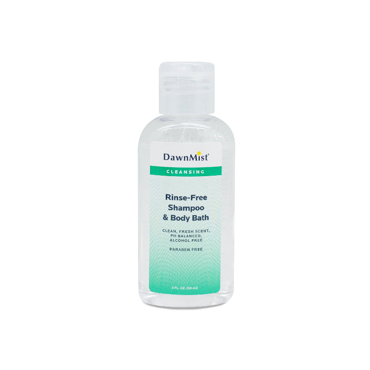 Dawn Mist NRB4463 Rinse Free Shampoo & Body Bath 2 oz. Bottle (Case)