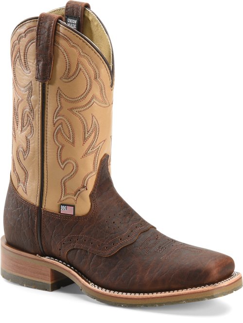 Bison leather work boots top