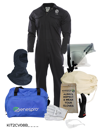 Enespro KIT2CV08-series Arcguard 8 cal Arc Flash Kit with Coveralls