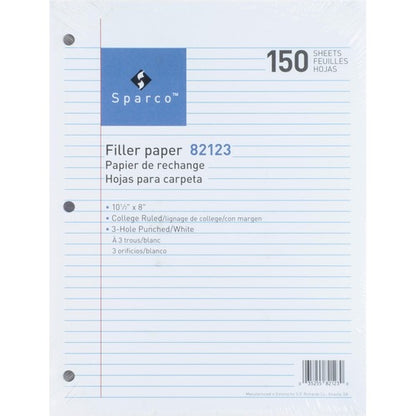 Sparco 3-hole Punched Filler Paper