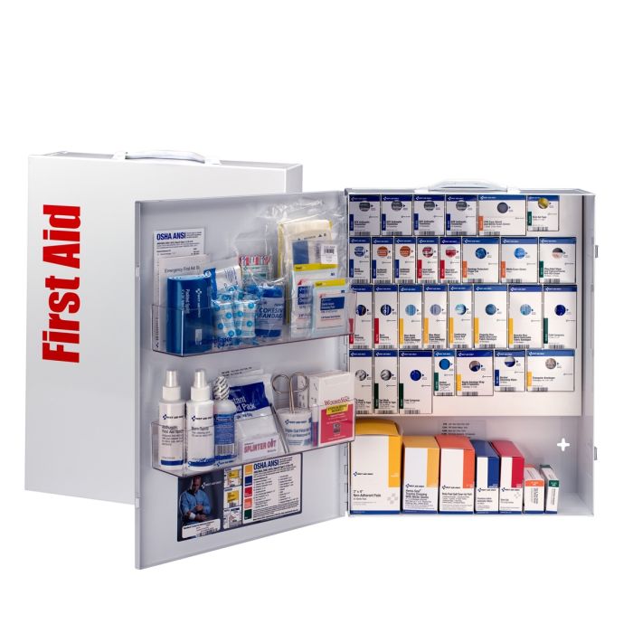 First Aid Only 90831 - 150 Person XL Metal SmartCompliance Food Service First Aid Cabinet with Supplies