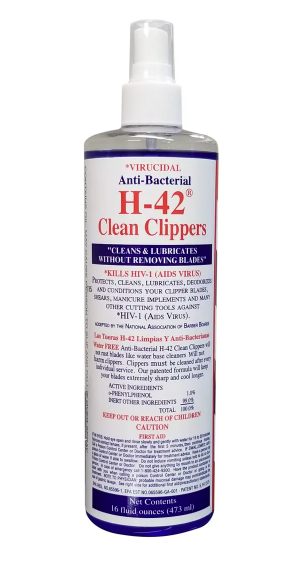 H-42 Virucidal Anti-Bacterial Clean Clippers Barber Shop Disinfectant