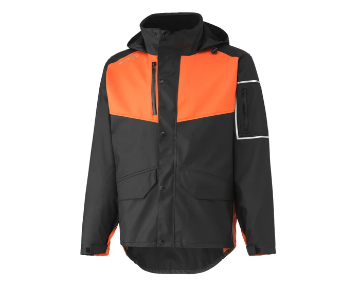 hh rain gear Men's Helly Hansen West Coast Jacket Black/Dark Orange