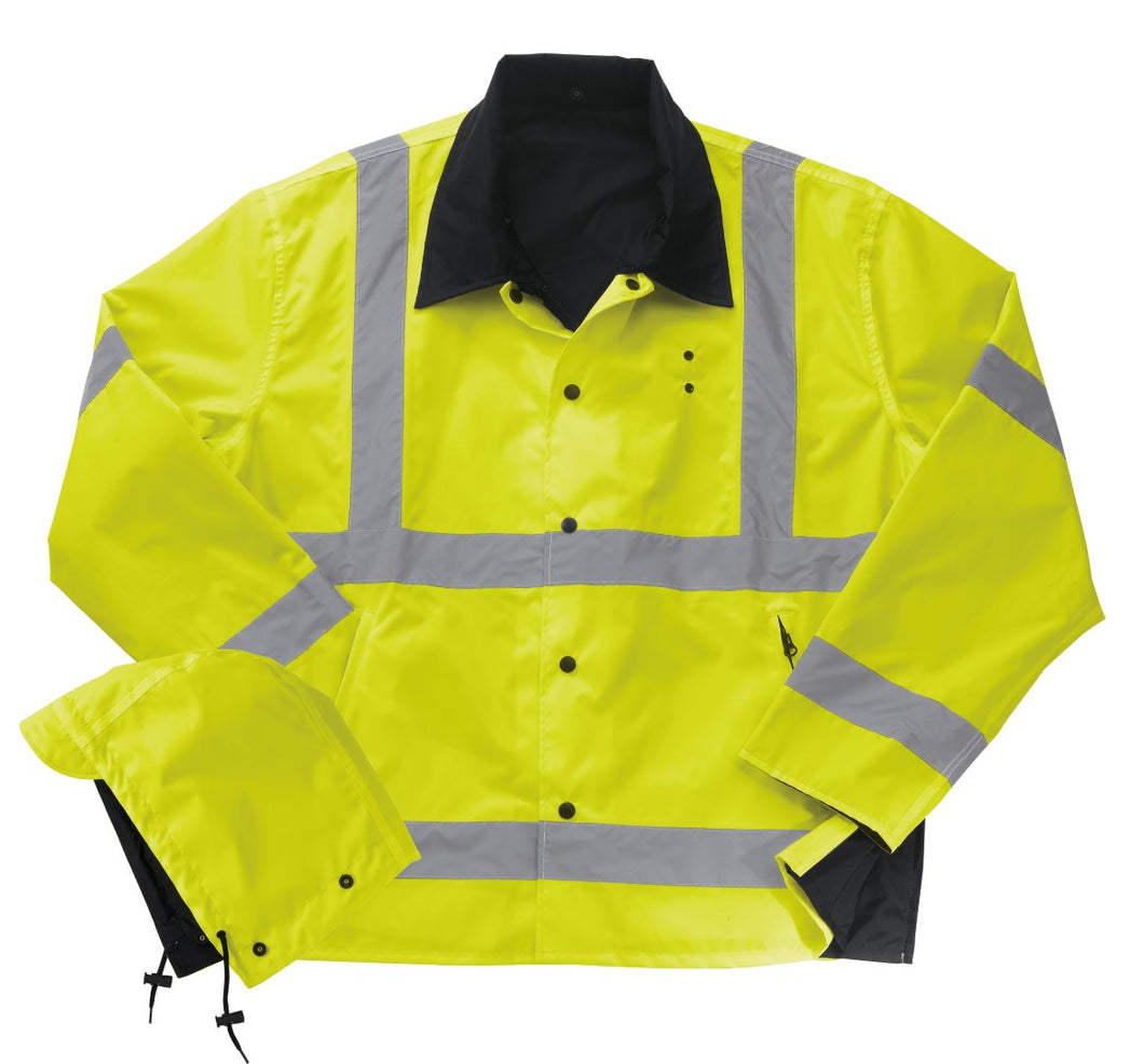 Liberty Uniform 587MFL Men's Hi-Vis Reversible Rain Jacket