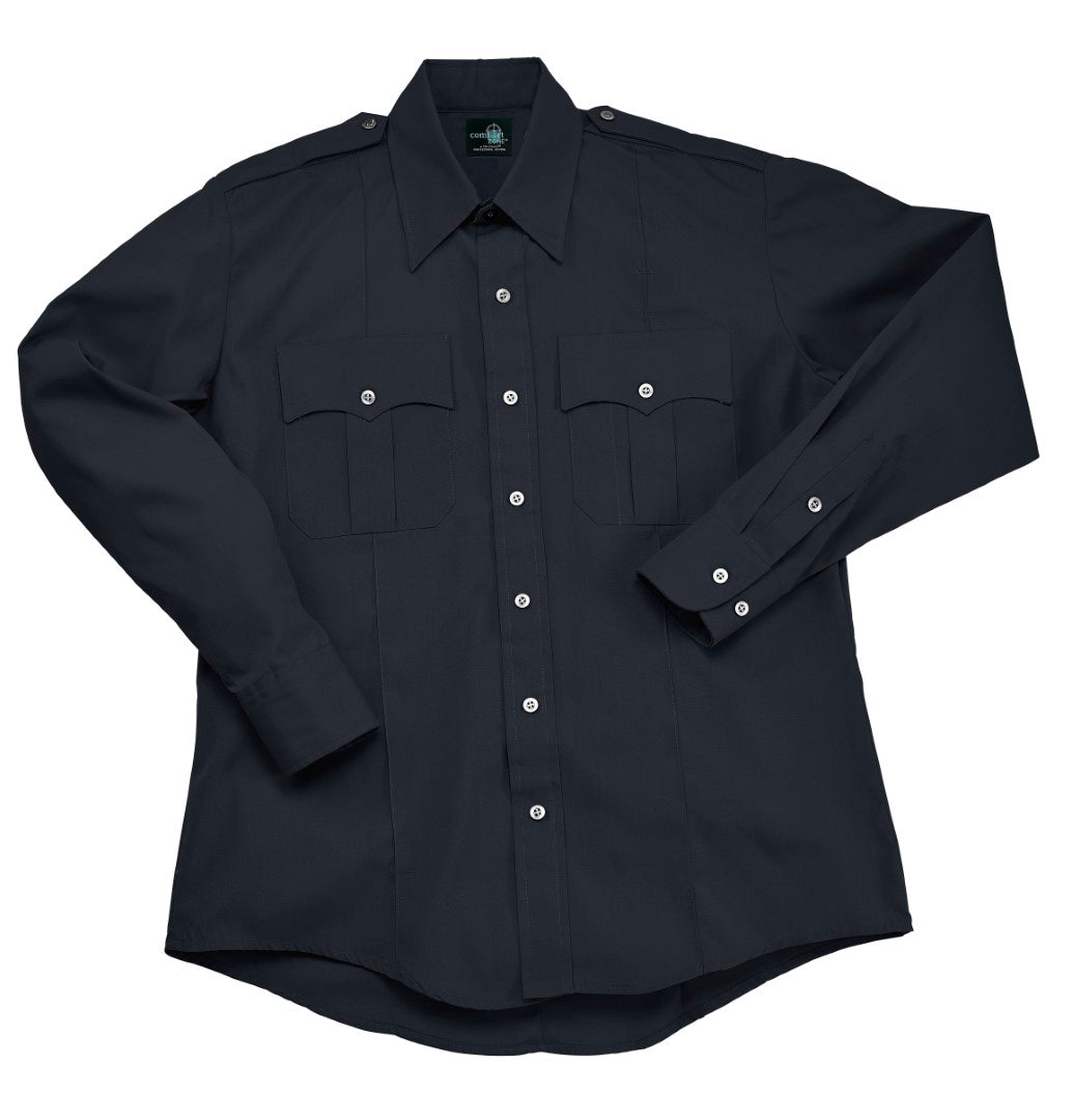 Liberty Uniform 740MNV Men's Long Sleeve Comfort Zone Police/Security Shirt