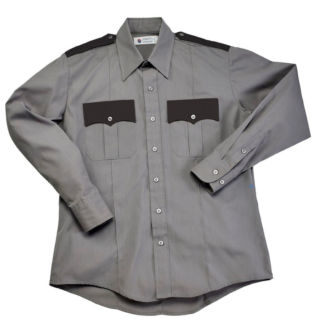 Liberty Uniform 746M Men's L/S Poplin Two-Tone Police Shirt | Anchortex Grey / S - 32/33 Liberty Uniform 746M Men's L/S Poplin Two-Tone Police Shirt | Anchortex Grey / S - 32/33