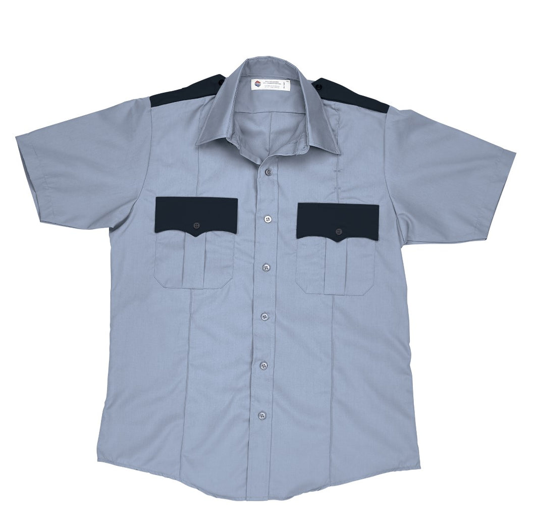 Liberty Uniform 747M Men's Short Sleeve Poplin Two-Tone Police Shirt