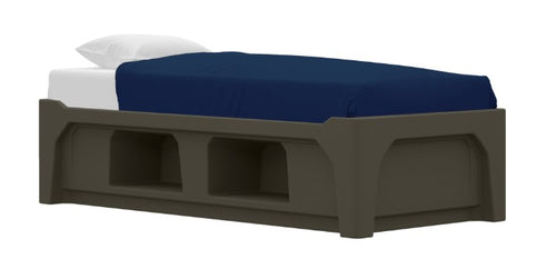 Moduform MX9-CUB Moxie Molded Platform Bed with Storage Cubby Holes