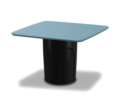 Norix Jupiter Durable Cylinder Base Table with Square Top
