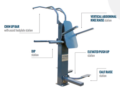 Outdoor-Fit Titan Multigym Outdoor Fitness Equipment for Corrections Facilities