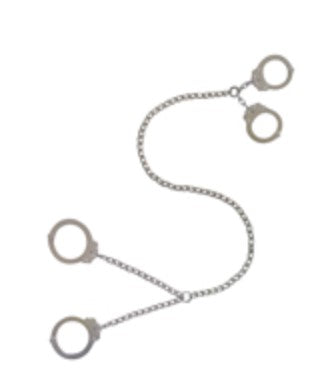 Chain Restraining Device Peerless Dual-Restraint Transport Chain with Handcuffs and Ankle Cuffs ...