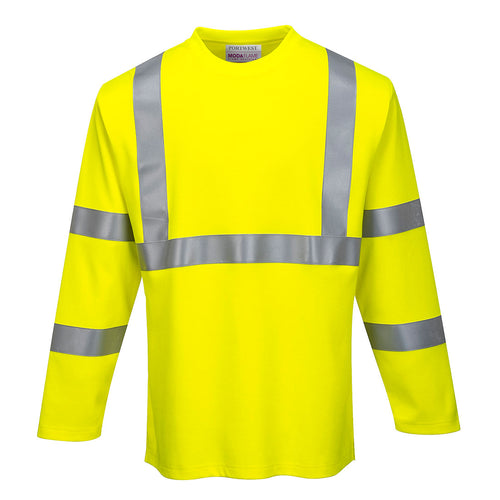 Portwest FR96 Flame Resistant Hi-Vis Long Sleeve T-Shirt