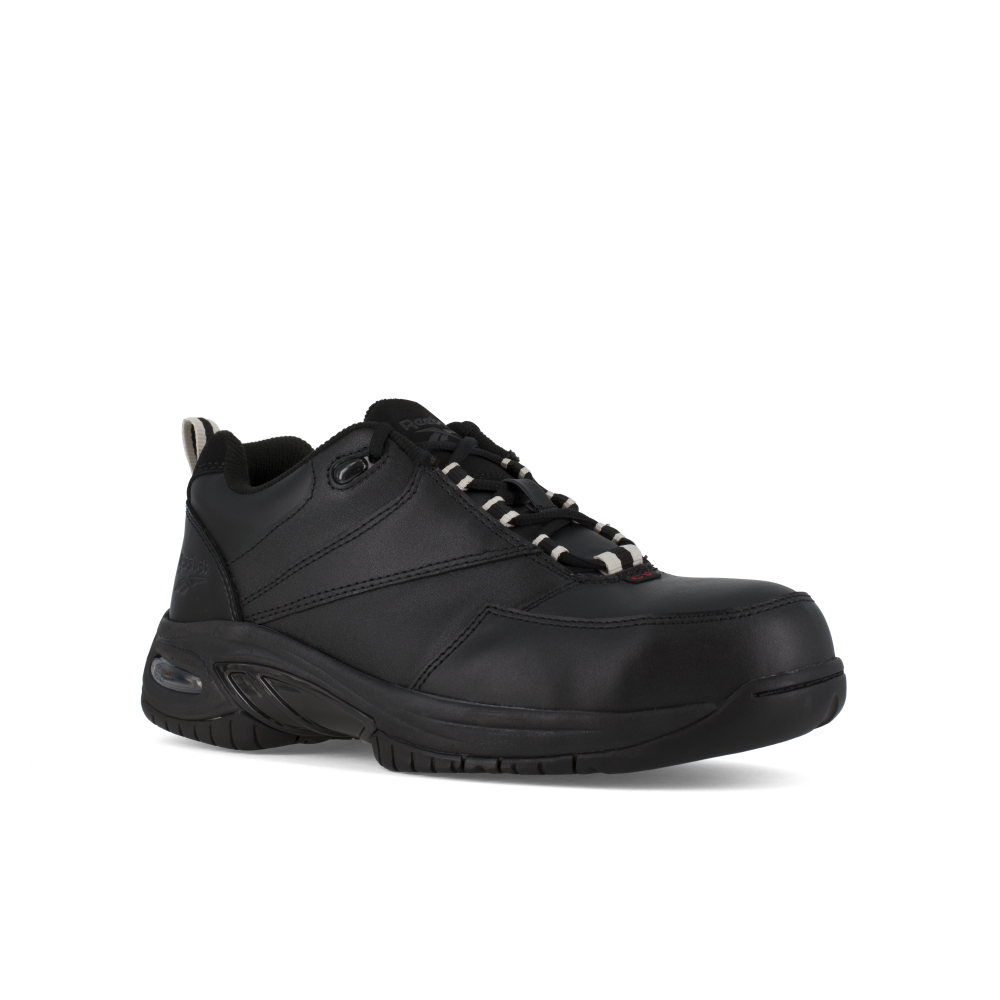 Reebok RB4177 Men's Tyak Athletic Composite Toe Work Shoes - Black