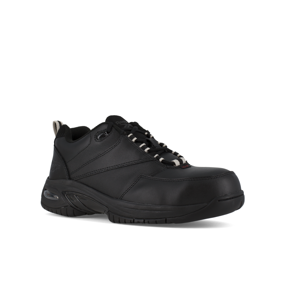 Reebok RB4177 Men's Tyak Athletic Composite Toe Work Shoes - Black