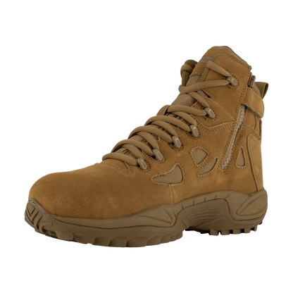 Reebok RB8650 Men's Rapid Response Composite Toe Tactical Boots - Side Zip - Coyote