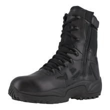 Load image into Gallery viewer, Reebok RB874 Women&#39;s Rapid Response Composite Toe Athletic Side Zipper Tactical Boots - Black

