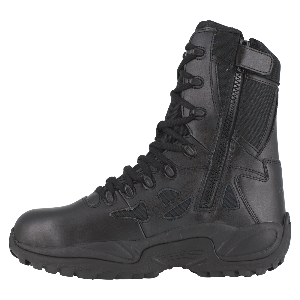 Reebok RB874 Women's Rapid Response Composite Toe Athletic Side Zipper Tactical Boots - Black