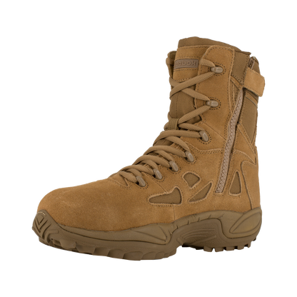 Reebok RB885 Women's Rapid Response Composite Toe Tactical Boots - Side Zip - Coyote