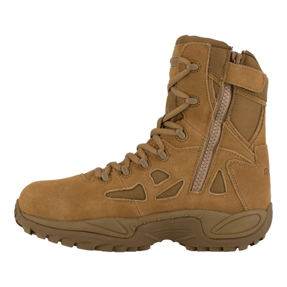 Reebok RB885 Women's Rapid Response Composite Toe Tactical Boots - Side Zip - Coyote