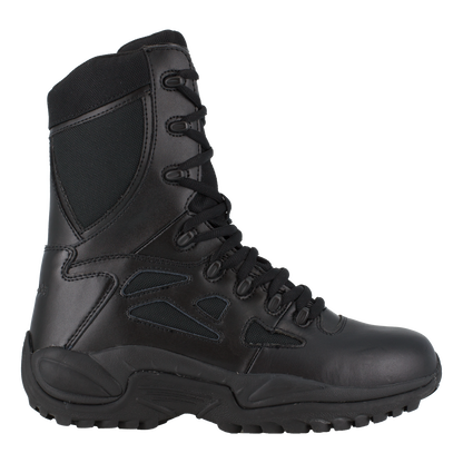 Reebok RB8875 Men's Rapid Response Tactical Boots - Side Zip - Black